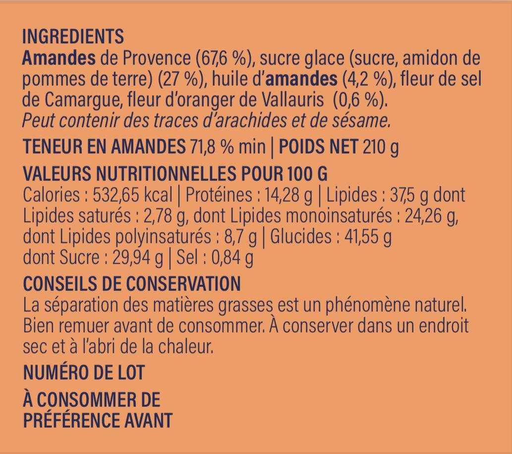 Onctueux Amande fleur d’oranger